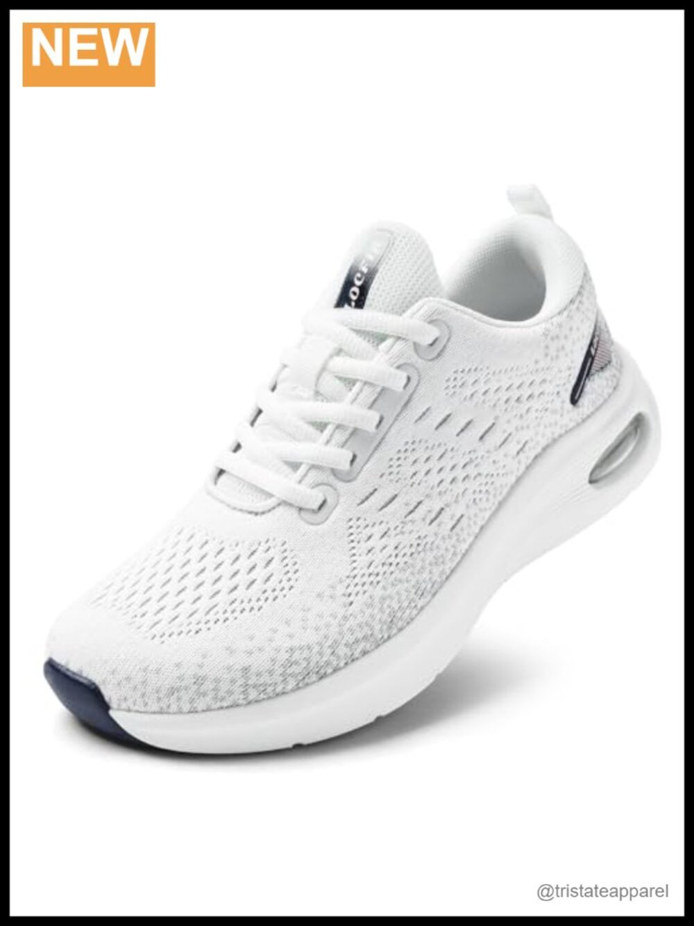 Womens Wide Toe Box Walking Shoes Cushioned Arch Support Lace-Up Sneakers
